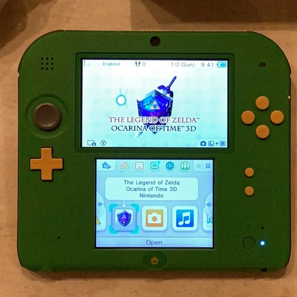 Zelda Nintendo 2DS Console Refurbished Link Edition Legend Of Zelda Ocarina Time